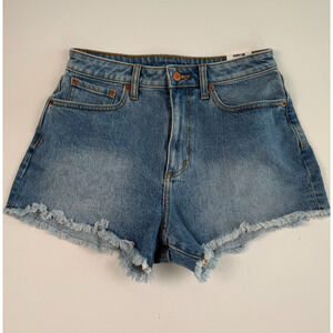 Victoria's Secret Denim by PINK High Rise Zip Fly Cut Off Short Blue Size 16 NWT